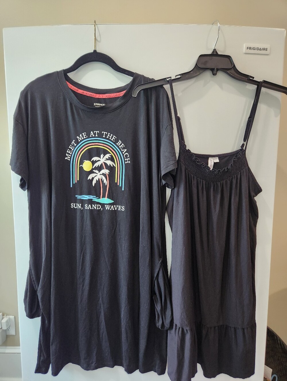Meet Me At The Beach Black Graphic Tee Joy Spun